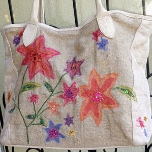 Ready for vacation or a cruise? Check out Chico's phenom burlap and suede bag!!